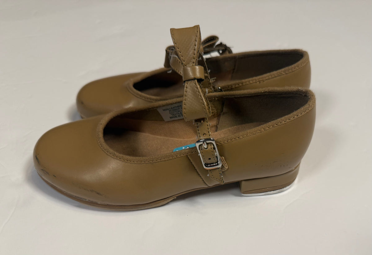 #141 Girls Size 11.5 Bloch Tan Tap Shoes