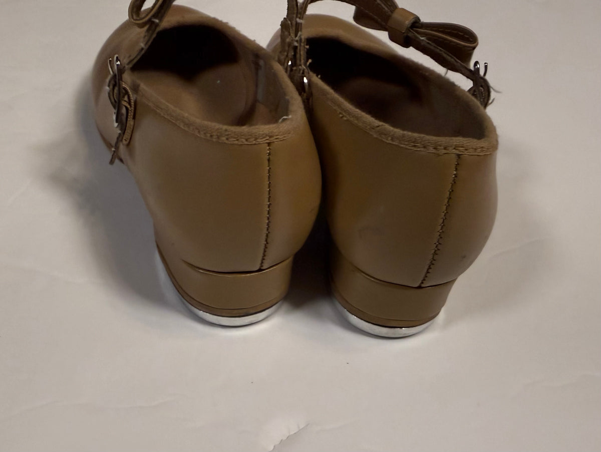 #141 Girls Size 11.5 Bloch Tan Tap Shoes