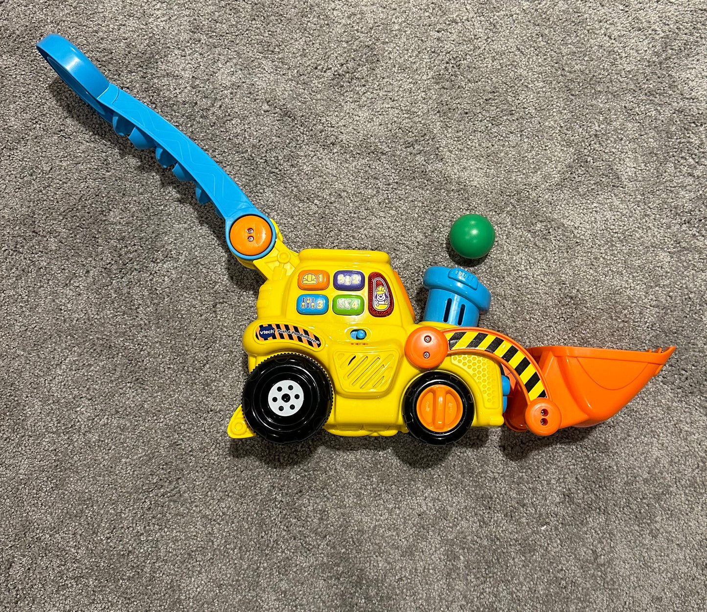 #91B VTech Push and Pop Bulldozer