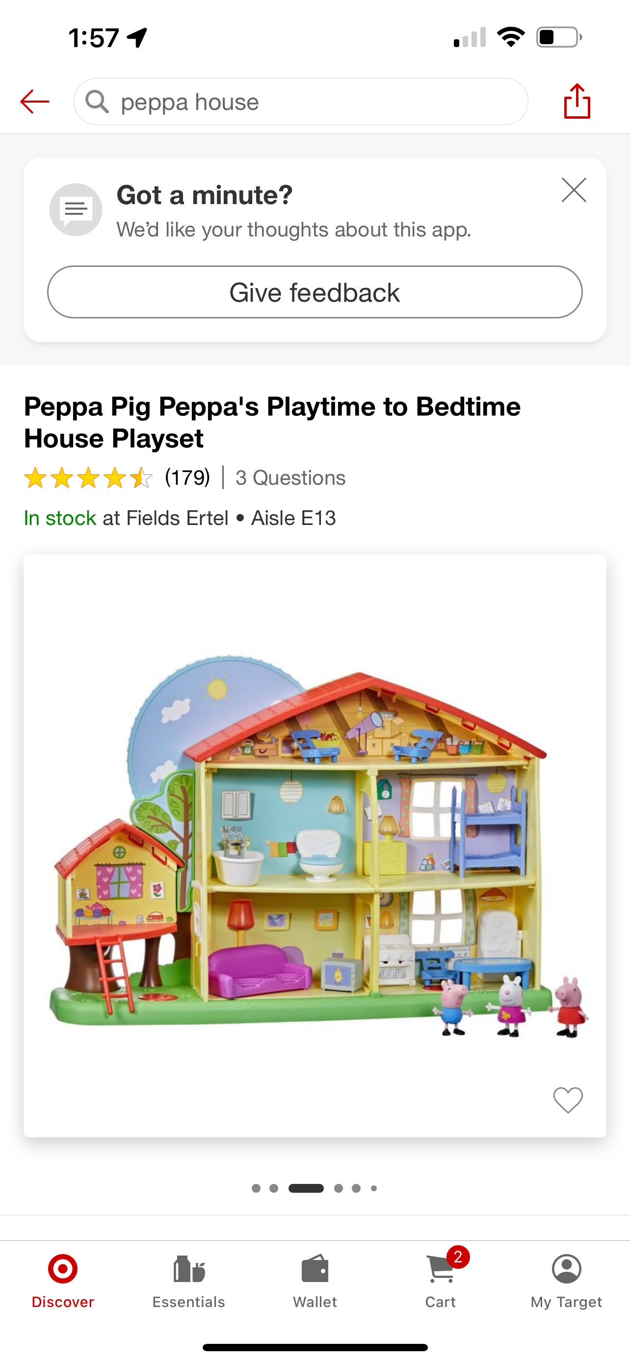 89A Peppa Pig playtime to bedtime house playset EUC