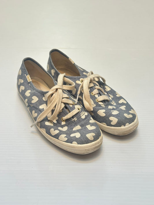 #65 Women’s Size 6 Keds Blue Heart Sneakers