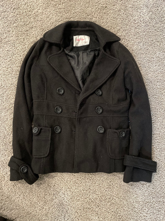 Women's S Be Cool Black Pea Coat