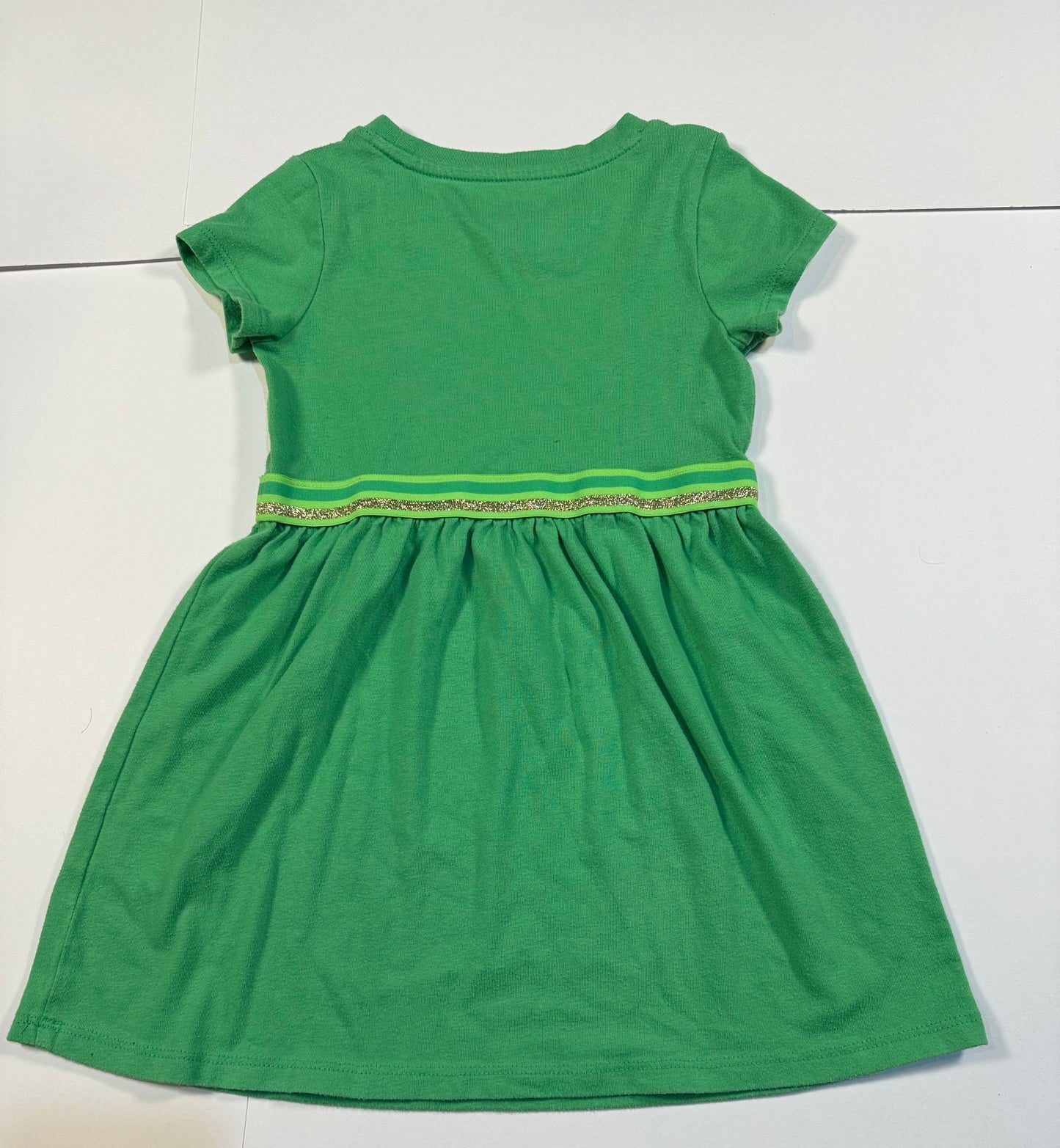 #180 Girls 4/5 Cat & Jack Reverse Sequin Shamrock Dress