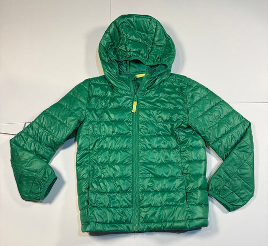 #180 Unisex Boys/Girls 8-9 Primary Green Puffer Jacket (2 of 2 available)