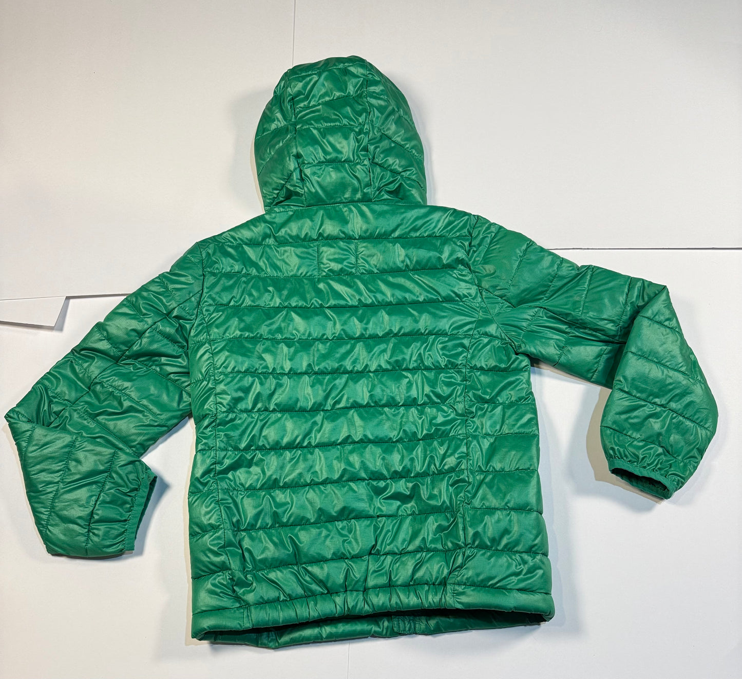 #180 Unisex Boys/Girls 8-9 Primary Green Puffer Jacket (2 of 2 available)