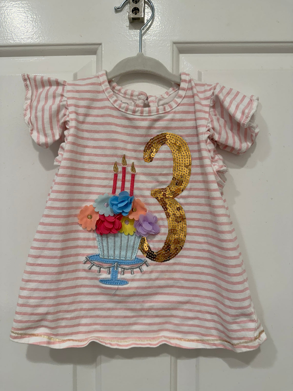 #85 Mudpie 3rd Birthday Tshirt, Girls 3T
