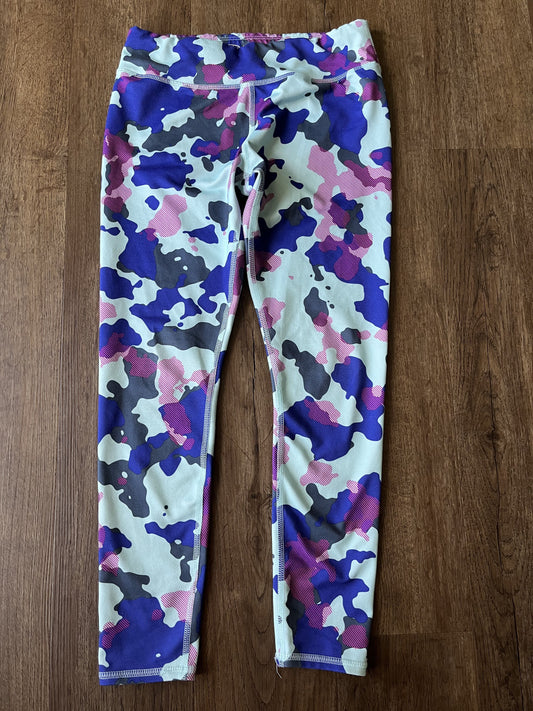 #124 Never worn Athletic Works Mint, Blue Purple Swirl Leggings Girls Size L 10/12