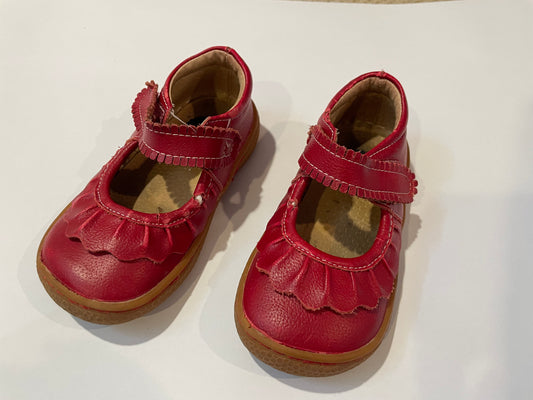 Livie & Luca Ruched Red Mary Janes Size 7 Play