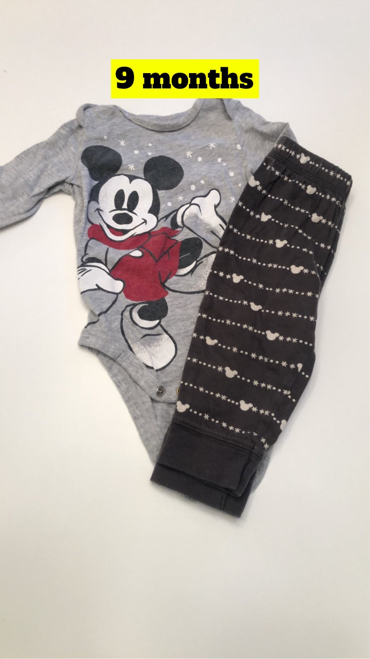 Boys 9m Mickey Mouse Onesie and Leggings