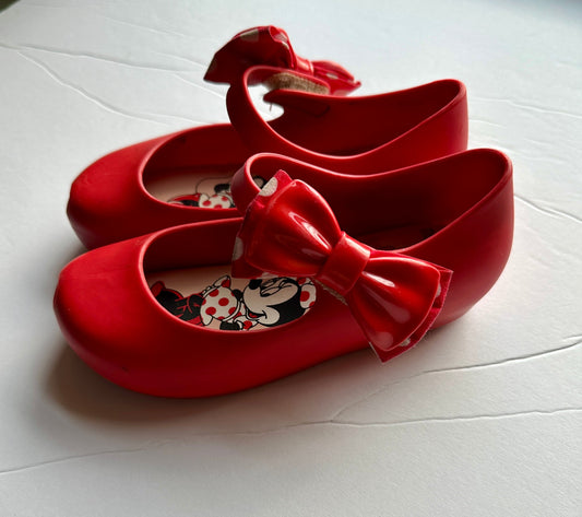 #162 Mini Melissa Red Minnie Mouse Shoes size 10