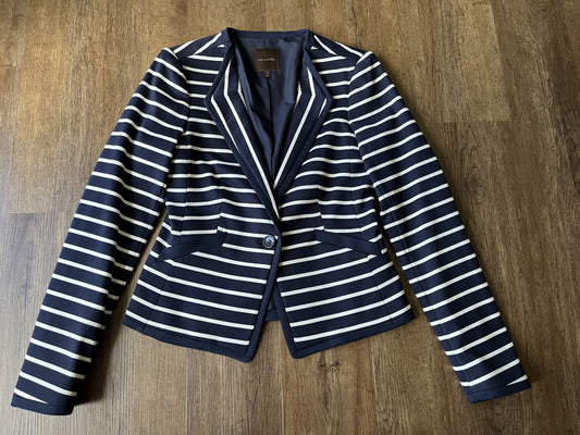 #124 EUC The Limited Navy/White Stripe Women's Blazer Size XS