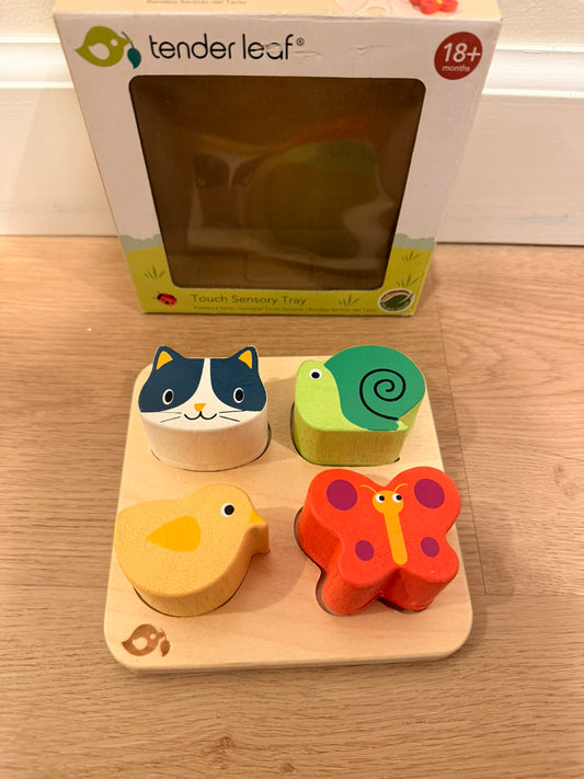 #85 Tender Leaf Touch Sensory Animal Puzzle, Montessori Toys