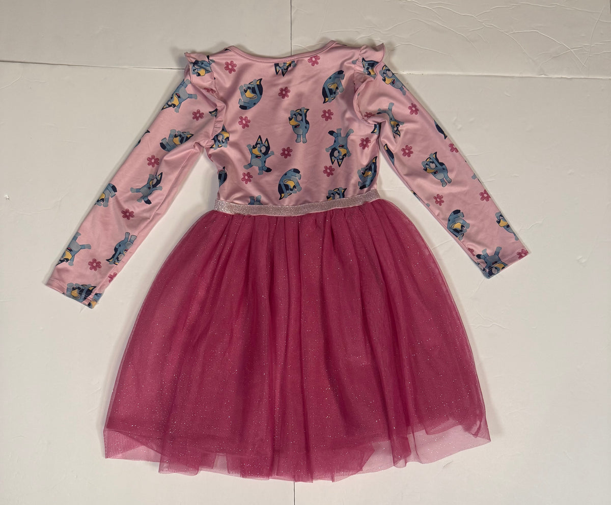#141 Girls 5 Bluey Pink Tulle Twirt Dress