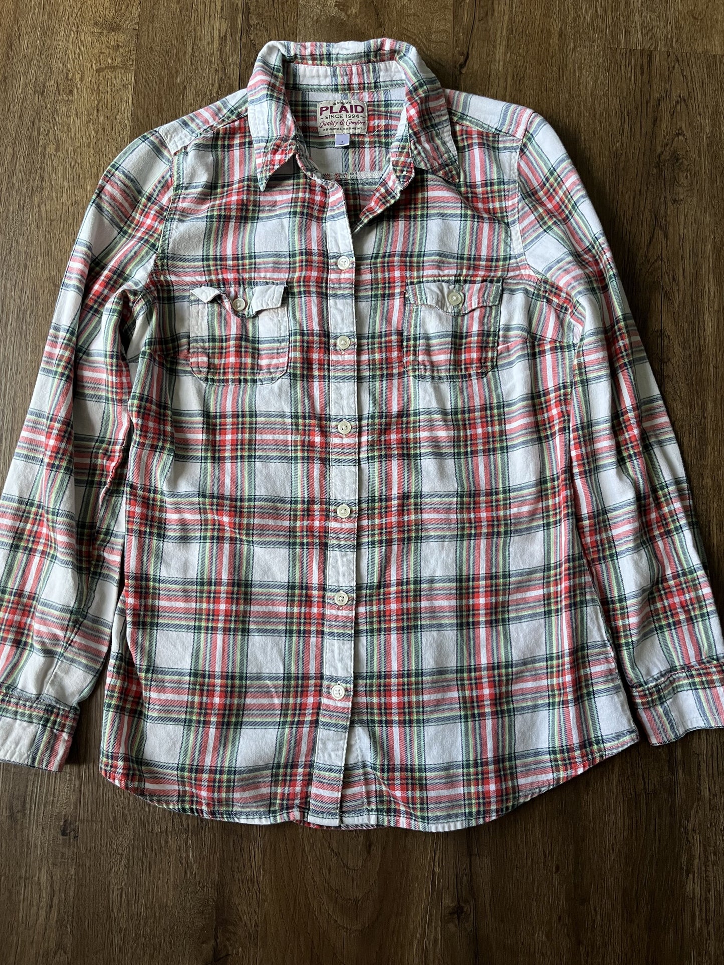 #124 VGUC Old Navy Women's Plaid Shirt Size S