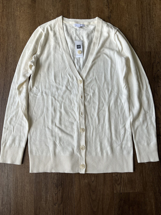 #124 NWT Gap Beige V-Neck Cardigan Women's Size S