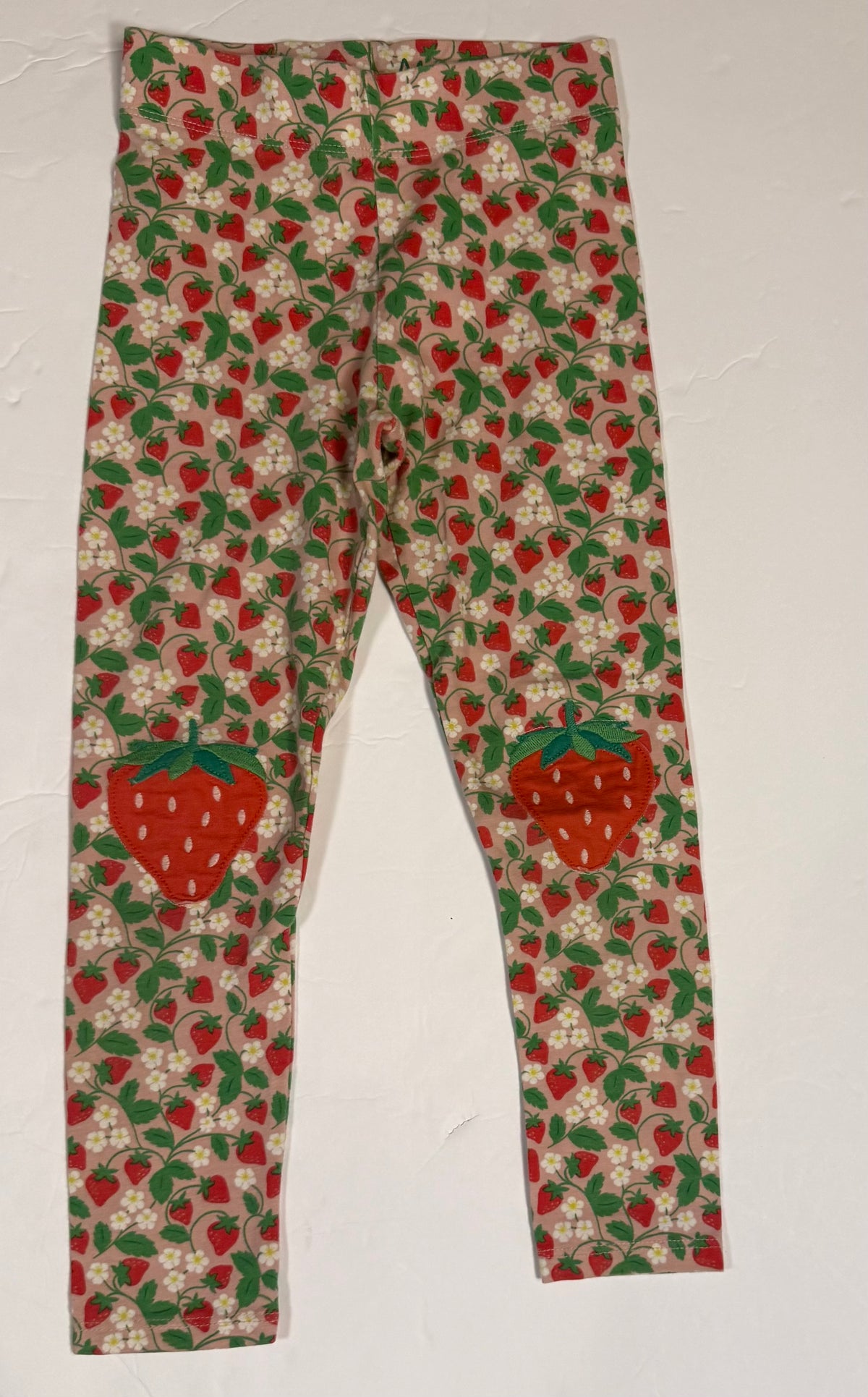 #141 Girls 5-6Y Mini Boden Strawberry Applique Legging