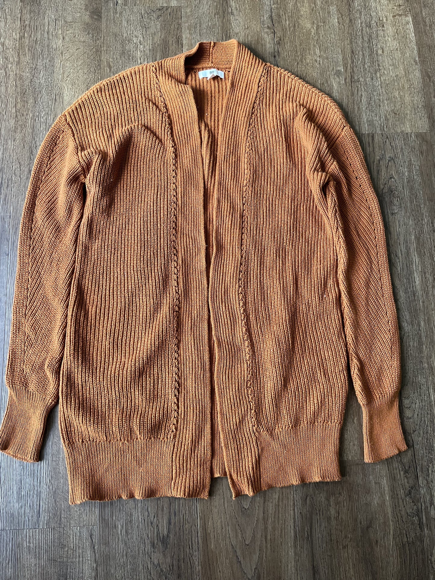 #124 BP Burnt Orange Women's Open Front Cardigan Size S