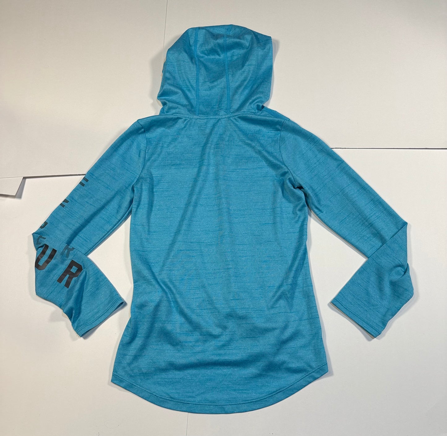 #180 Boys Youth Medium (10-12) Under Armour Teal Hoodie Heatgear