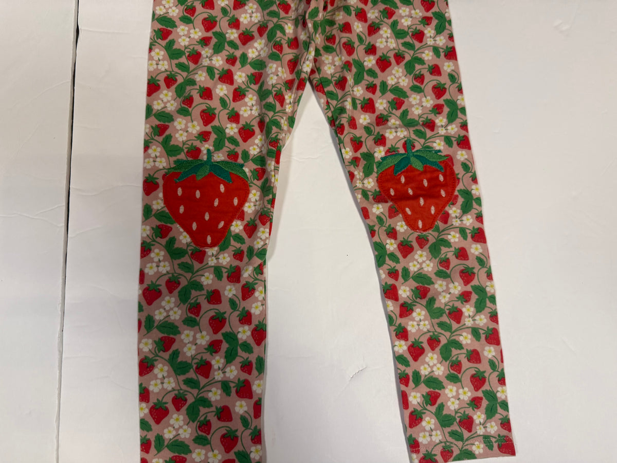 #141 Girls 5-6Y Mini Boden Strawberry Applique Legging