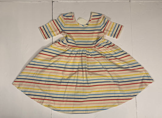 #141 Girls 5 (110) NWT Hanna Andersson Rainbow Stripe Twirl Dress with Pockets 1 of 2 available