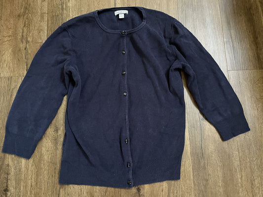 #124 VGUC Navy Blue Women's 3/4 Sleeve Cardigan Size S
