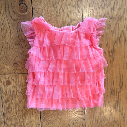 Seller 98 Girls 12-18m Baby Gap Tulle Ruffle Top