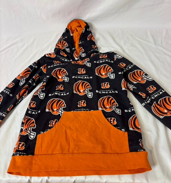 #90 Cincinnati Bengals Boys Boutique Hooded Fleece Pullover Size 6-7