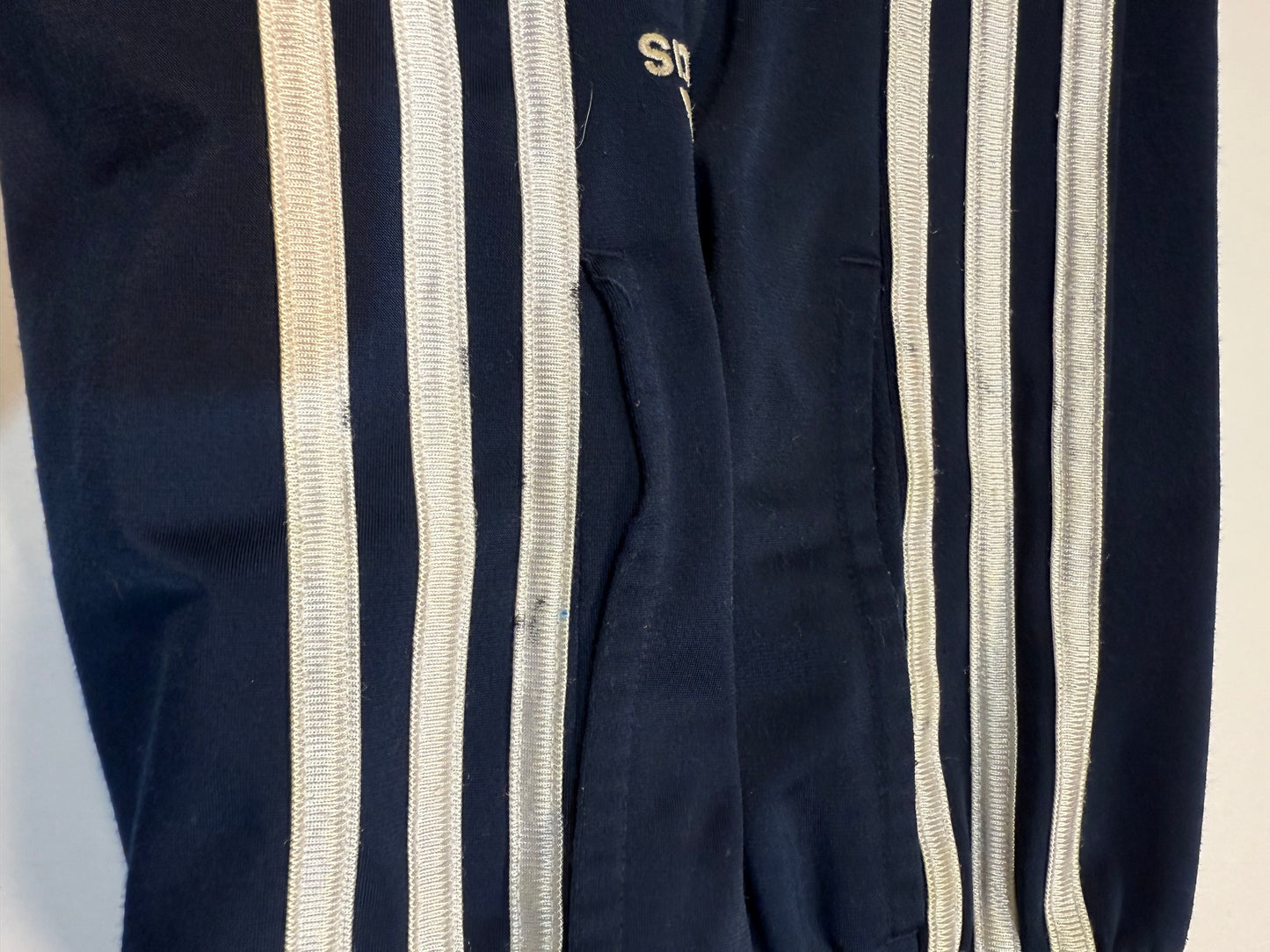 #180 Boys Small 8 Adidas Athletic Pant Bundle - Navy Jogger and Black 3 stripe Pant