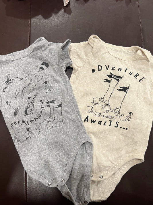 #24 6-9 months dr suess onesies