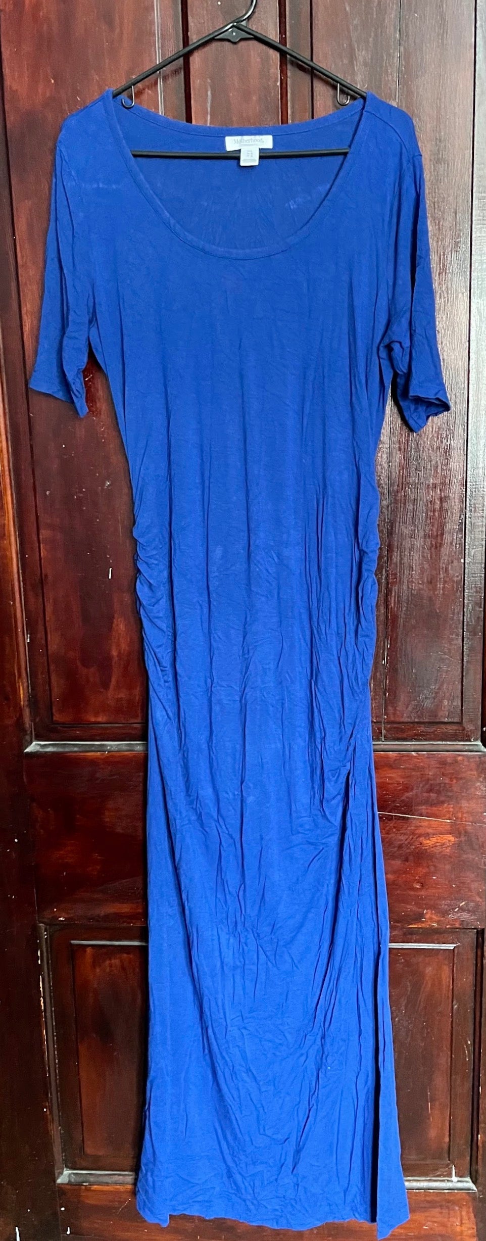 Seller #13 REDUCED Motherhood Maternity size large blue maxi dress - gorgeous for photos or baby shower!