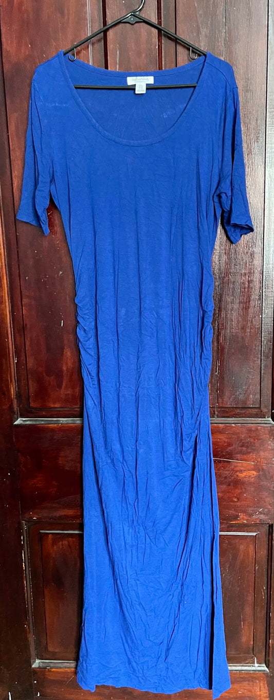 Seller #13 Motherhood Maternity size large blue maxi dress - gorgeous for photos or baby shower!