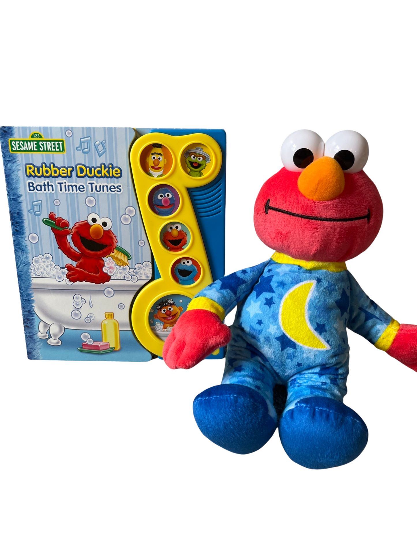 Elmo set! Bath time musical book & Playskool Sesame Street Lullaby & Good Night Elmo EUC