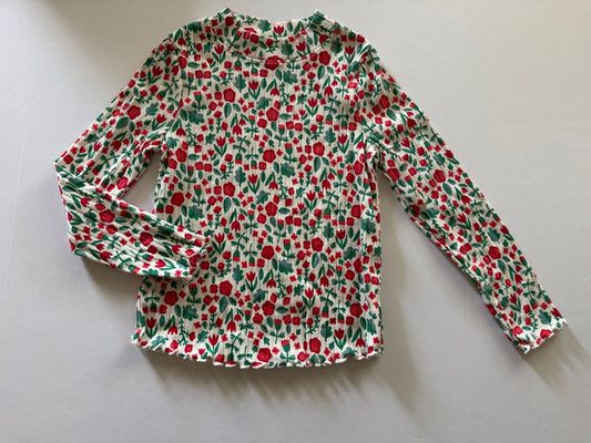 REDUCED #92 Girls 4/5 xs cat jack new long sleeve white flower top