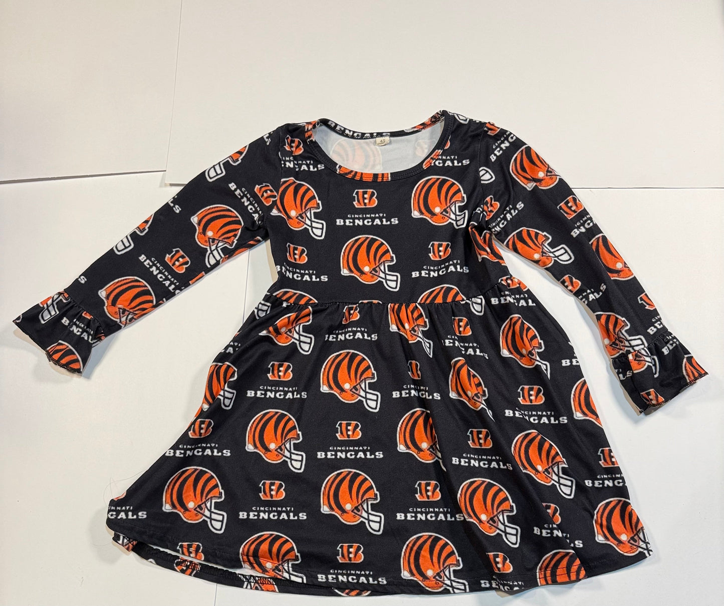 #180 Girls 4T Cincinnati Bengals Football Dress (2 available)