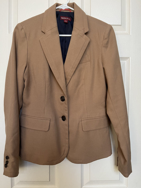 #124 EUC Camel Women's Lined Blazer Size 4