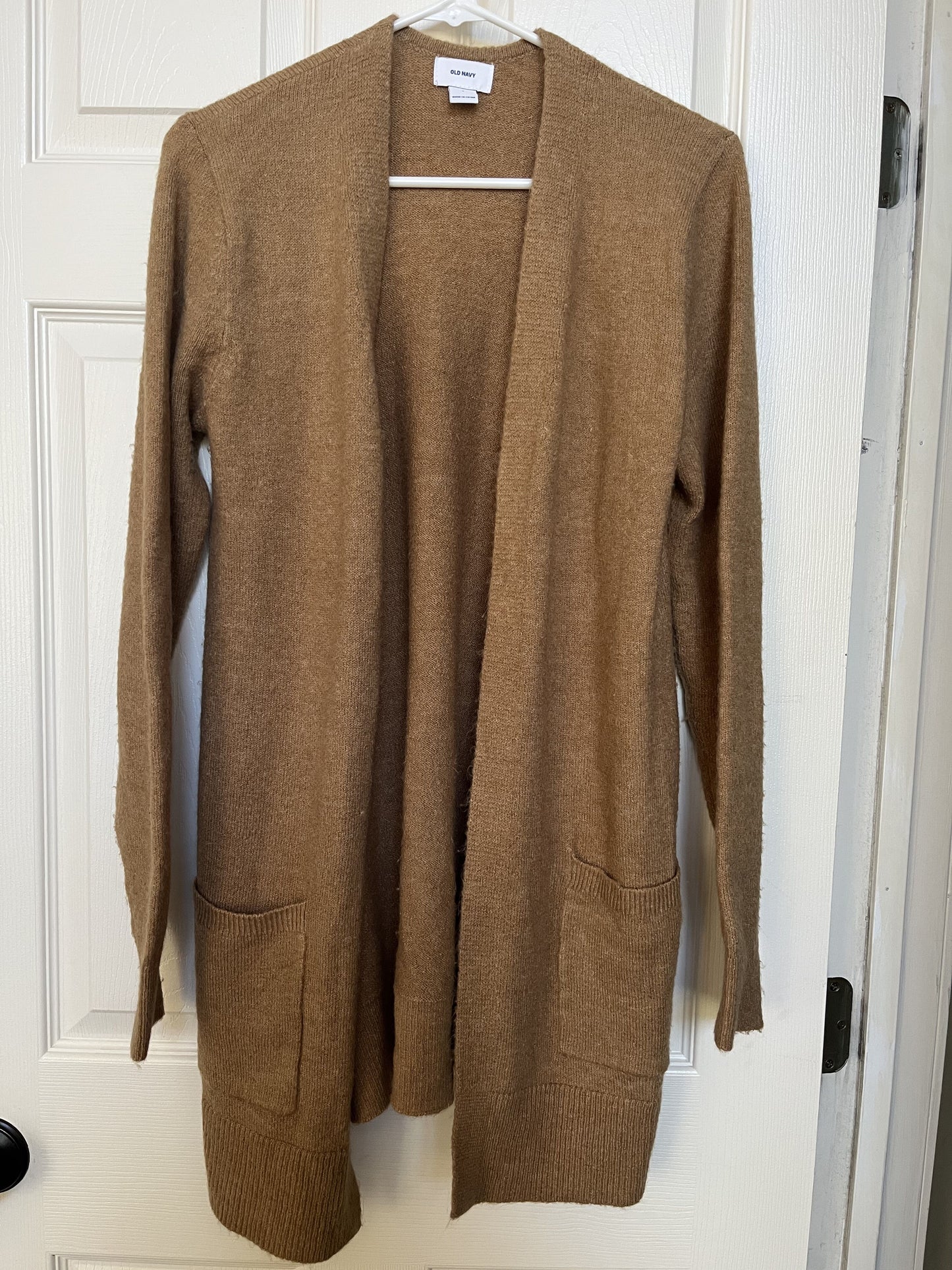 #124 Old Navy Women's Tan Open Front Cardigan Size S