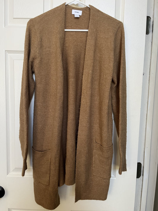 #124 Old Navy Women's Tan Open Front Cardigan Size S