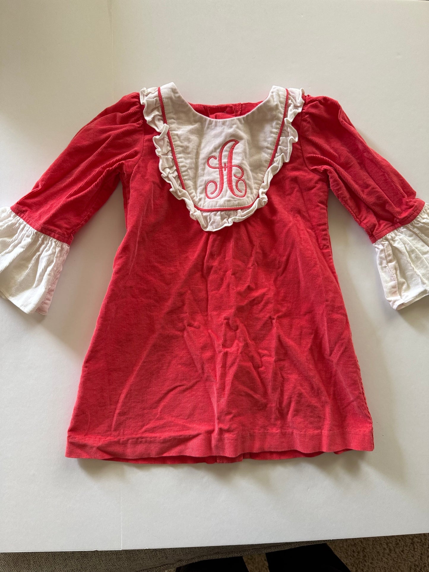 REDUCED #92 Girls 2 t red boutique dress button detail. “ A”