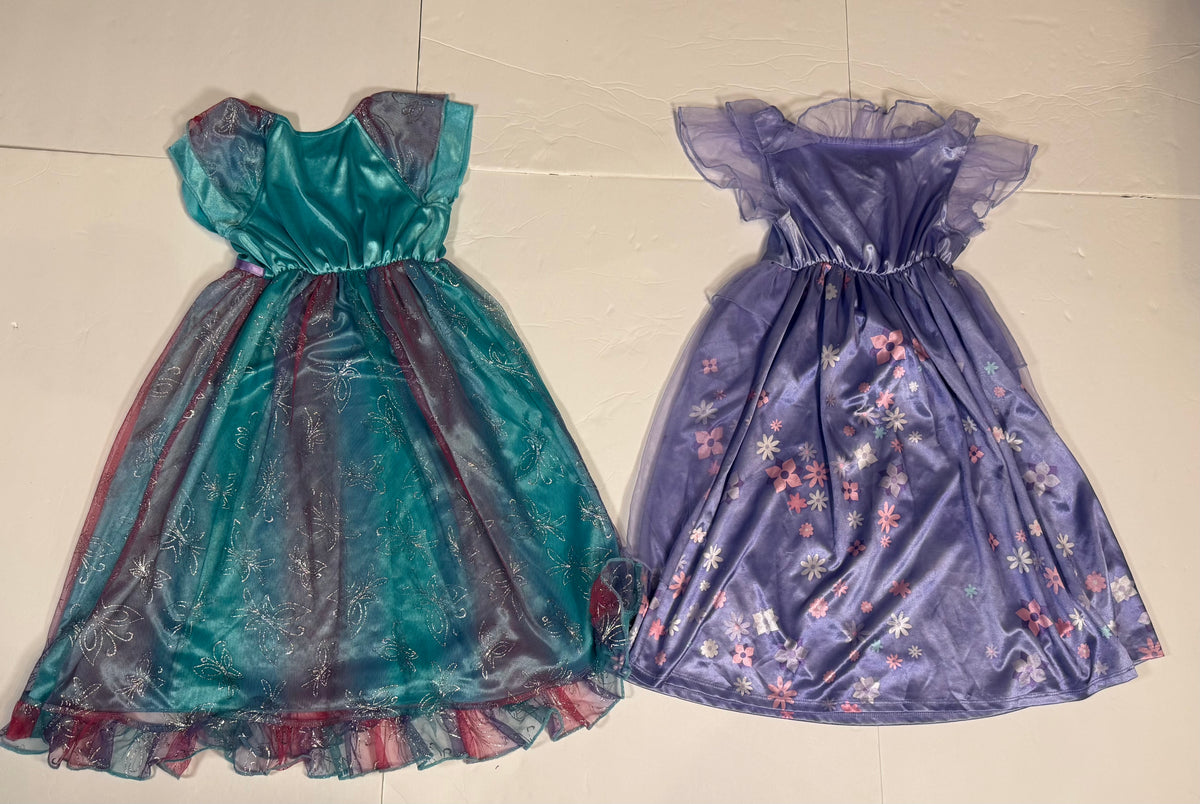 #141 Girls Encanto Nightgown Bundle Disney XS 4/5 Isabela Purple Flower and Disney 5 Encanto Sisters (Isabela, Mirabel, Luisa)