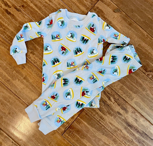 #199 REDUCED Boys Janie and Jack winter pajamas size 18-24 months EUC