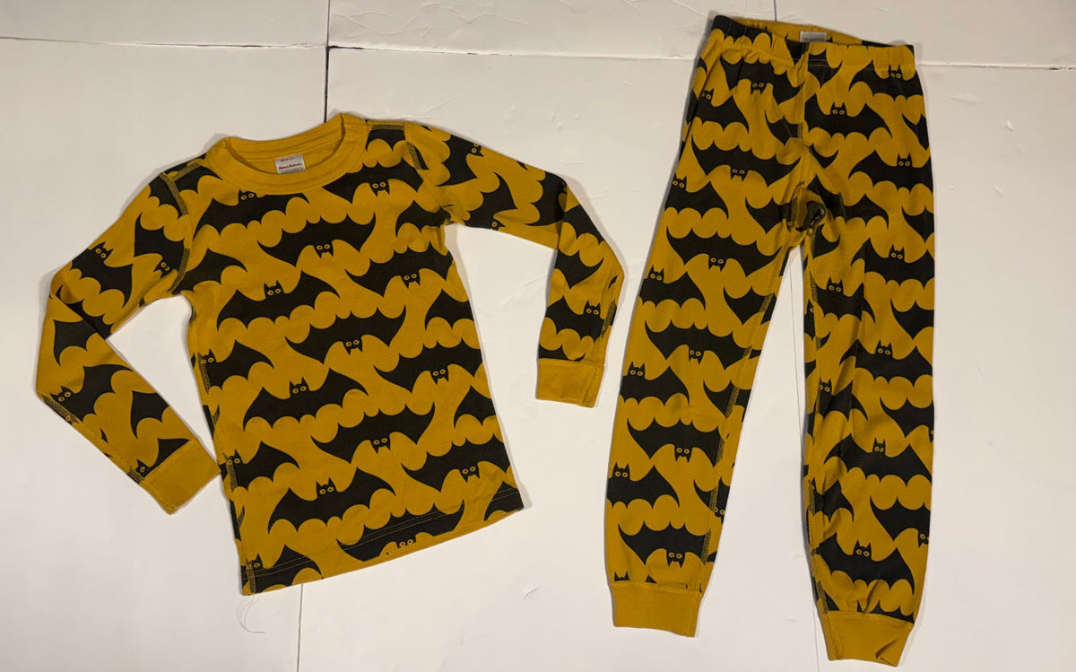 #141 Unisex 6-7 (120) Hanna Andersson Halloween Bat Long Sleeve Pajamas