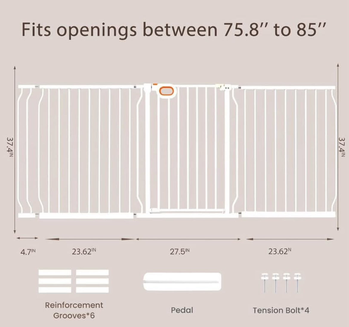 Seller 128 - Owlie Extra Wide Baby Gate - New in Box