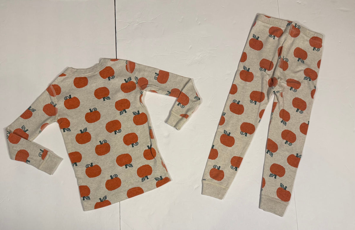 #141 Unisex Size 5 (110) Hanna Andersson Pumpkin Long Sleeve Pajamas