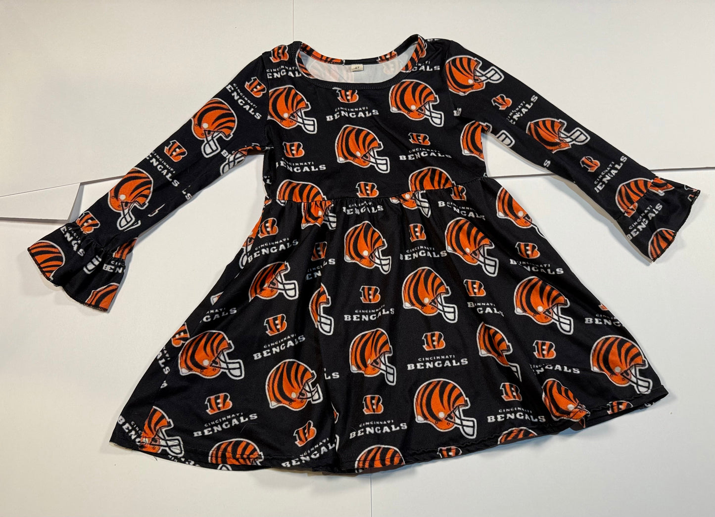 #180 Girls 4T Cincinnati Bengals Football Dress (2 available)