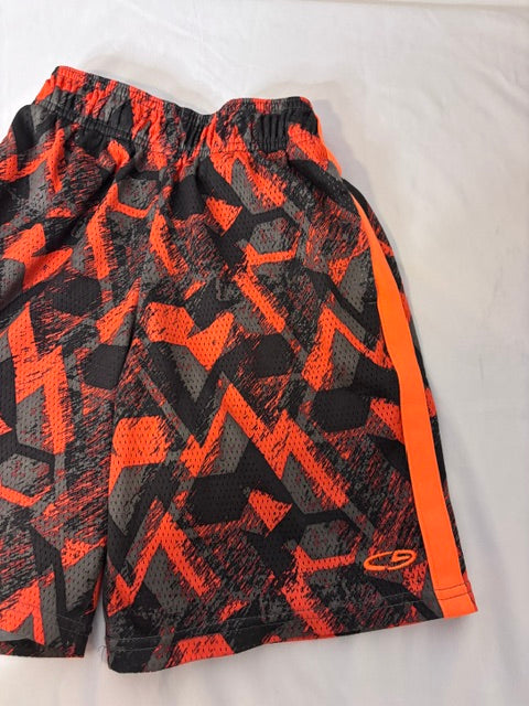 #90 Champion Boys Athletic Basketball Shorts Orange & Black Size 6-7
