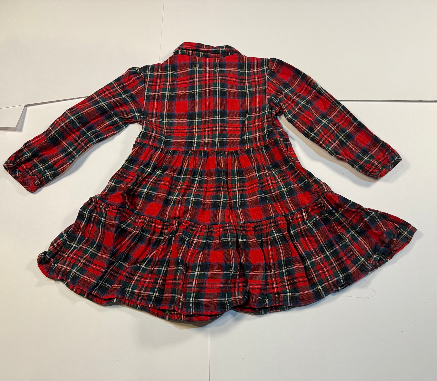 #180 Girls 4T Old Navy Red Holiday Flannel Twirl Dress