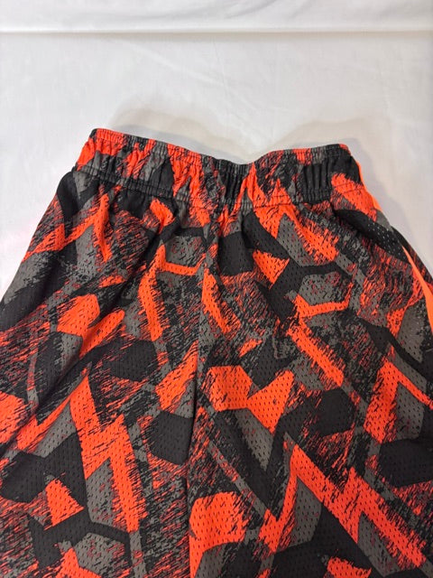 #90 Champion Boys Athletic Basketball Shorts Orange & Black Size 6-7
