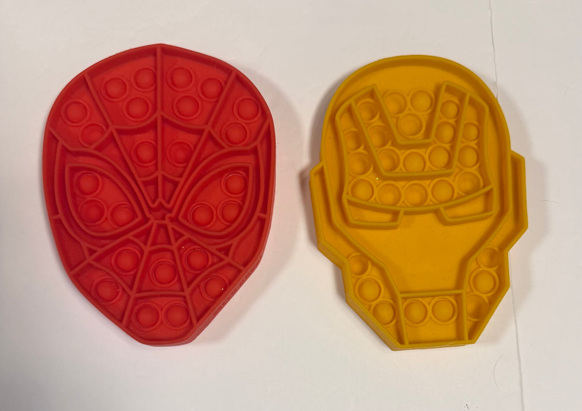 #141 Superhero Popit Fidgits - Spiderman and Ironman