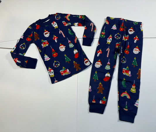 #180 unisex Boy/Girl 100 (US 4) Hanna Andersson Ornament Pajamas (2 available)