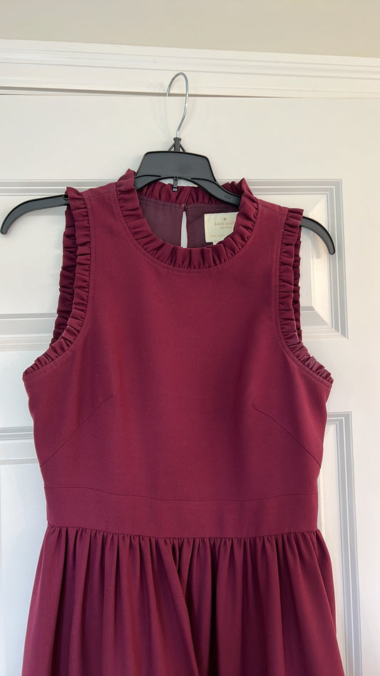 #173-Kate Spade Ruffle Trim Fit & Flare dress women's size 4